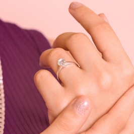 ANEL P925 SOLITÁRIO ZIRCONIA CRISTAL