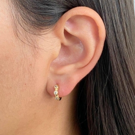 ARGOLA CLICK 3 PEDRAS CRISTAL ZIRCONIA P 12MM