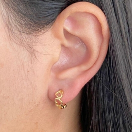 ARGOLA CLICK 4 CORAÇÃO VAZADO LISO 11MM