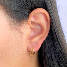 ARGOLA CLICK 4 CORAÇÃO VAZADO LISO 12MM