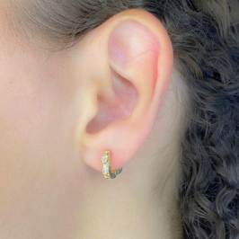 ARGOLA CLICK CORAÇÃO CRAVEJADO 10X10MM