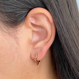 ARGOLA CLICK ESTRELA LISA 14MM FIO QUADRADO