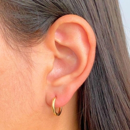 ARGOLA CLICK FINA LISA FIO REDONDO 14MM