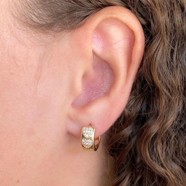 ARGOLA CLICK GROSSA CORAÇÃO CRAVEJADO 6X12MM