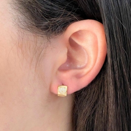 ARGOLA CLICK GROSSA CORAÇÃO CRAVEJADO 6X8MM