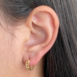 ARGOLA CLICK LISA TRANÇADA G 13MM