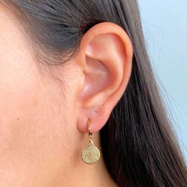 ARGOLA COM PINGENTE PAI NOSSO 14MM