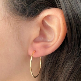 ARGOLA TARRACHA MEDIA TRABALHADA LISA M 28X1MM