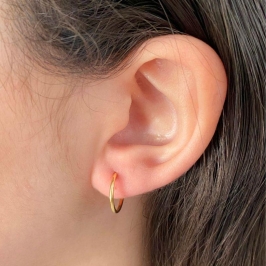 ARGOLA TARRACHA PEQUENA LISA FIO FINO 13X1MM PP