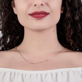 GARGANTILHA CORAÇÃO P VAZADO 45CM SEM EXTENSOR