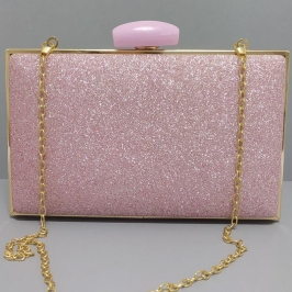 BOLSA CLUTCH BRILHO RETANGULAR ABOTUADOR ESTILO TUNEL LISO