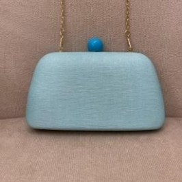 BOLSA CLUTCH BRILHO TRAPEZIO ABOTUADOR 1 BOLA