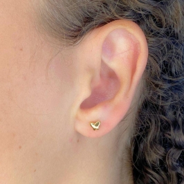 BRINCO PEQUENO BORBOLETA LISA CHEIA 4MM