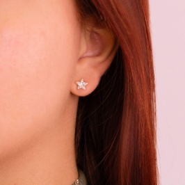 BRINCO PEQUENO P925 ZIRCONIA ESTRELA WHITE 7MM
