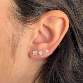 BRINCO TRIO REDONDO ZIRCONIA PP 3MM P 4MM M 5MM