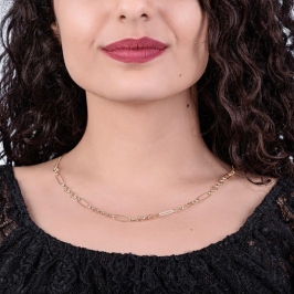 CHOKER CIRCULO E RETANGULO VAZADO