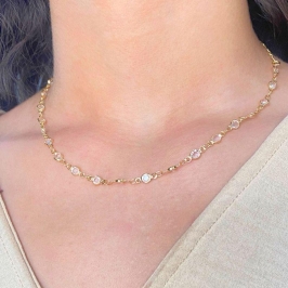 CHOKER CIRCULOS ZIRCONIAS CRISTAIS