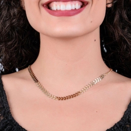 CHOKER FLECHA ESPINHA DE PEIXE