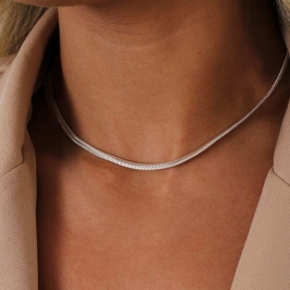 CHOKER P925 SNAKE FIO 3MM TAMANHO:40
