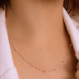 CHOKER P925 VENEZIANA COM BOLINHA DE 2,9MM TAMANHO:40