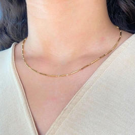 CHOKER PALITO INTERCALADO COM MINI BOLINHAS