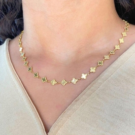 CHOKER TREVO DE 4 FOLHAS MODELO VIRGINIA