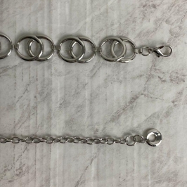 CINTO CORRENTE DE METAL ELOS DE CÍRCULO DUPLO PEQUENO