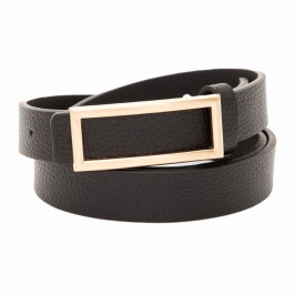 CINTO COURINO FIVELA RETANGULAR LISA VAZADA CORREIA MÉDIA