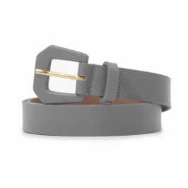 CINTO COURINO LISO FIVELA HEXAGONAL 1 TRAVA CORREIA MÉDIA