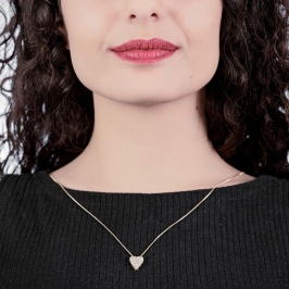 GARGANTILHA CORAÇÃO CRAVEJADO CRISTAL