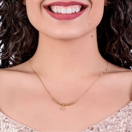 GARGANTILHA OLHO GREGO COM BOLINHAS