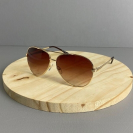 ÓCULOS ARMAÇÃO METAL AVIADOR HASTE DUPLA