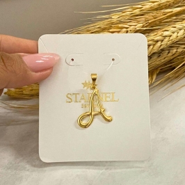PINGENTE DE LETRA A PERSONALIZADO 20MM LISA