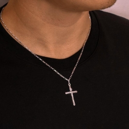 PINGENTE P925 MASCULINO CRUZ CRISTO