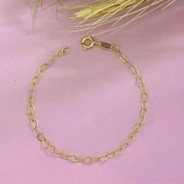 PULSEIRA INFANTIL ELO DE CORAÇAO VAZADO P