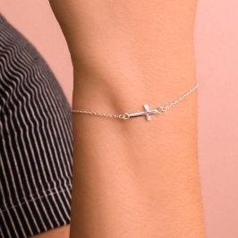 PULSEIRA P925 CRUZ 12MM 16CM + 3,5CM EXTENSOR
