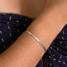 PULSEIRA P925 FITA LISA ESPINHA DE PEIXE FIO 3MM TAMANHO 18