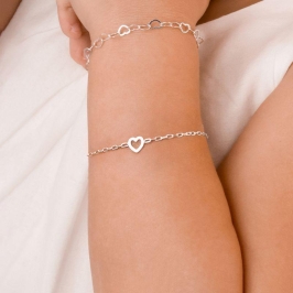 PULSEIRA P925 INFANTIL CARTIER CORAÇÃO VAZADO