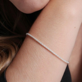 PULSEIRA P925 PIPOCA DIAMANTADA 1,5MM TAMANHO: 18CM