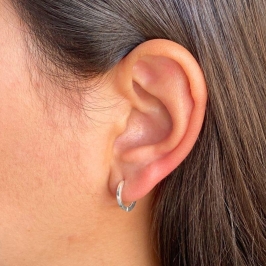 ARGOLA P925 CLICK REDONDA LISA 12MM