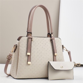 BOLSA GRANDE TEXTURA TRANÇADA COM CARTEIRA