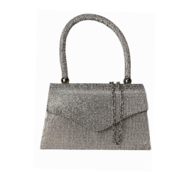 BOLSA PEQUENA TRAPÉZIO CRAVEJADA DUAS ALÇAS