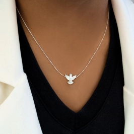 GARGANTILHA P925 MADREPEROLA ESPIRITO SANTO 12X14MM