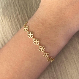 PULSEIRA DE TREVO LISO DE CHAPA