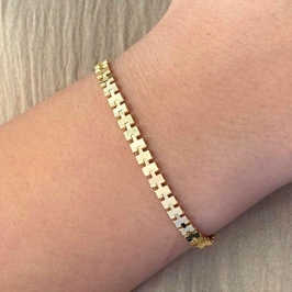 PULSEIRA PLAQUINHAS DE CHAPA