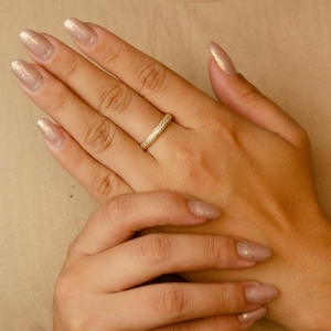 ANEL APARADOR CRAVEJADO 3 FILEIRA BANANINHA