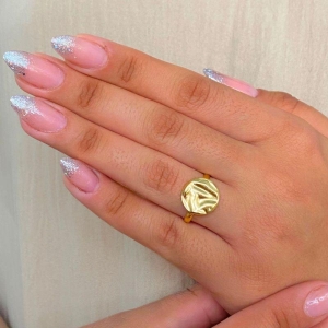 ANEL CIRCULO DE CHAPA AMASSADA LISO