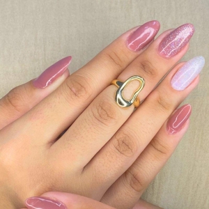 ANEL DE CHAPA LISO VAZADO AO MEIO