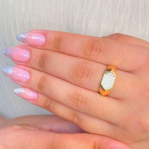 ANEL LOSANGO CRAVEJADO