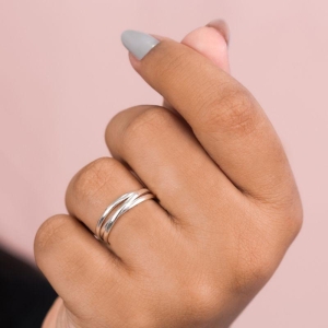 ANEL P925 3 ALIANÇA FIO ARO DE 1,4MM LISO